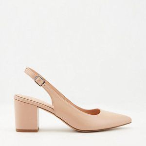 2/$25 NIBWT Nude pointy toe block heel sz39